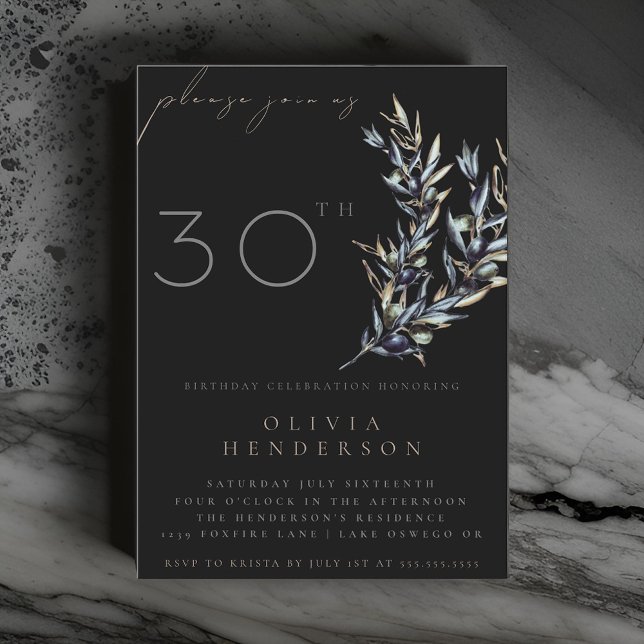 Olive Branch Birthday Einladung (Von Creator hochgeladen)