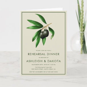 Olive Branch Botanische Probe Abendessen Einladung