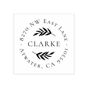 Olive Branch Circle Address Briefmarke Gummistempel