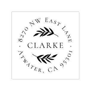 Olive Branch Circle Address Briefmarke Permastempel
