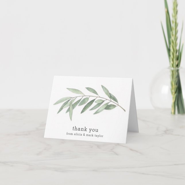 Olive Branch Dankeskarte (Vorderseite)