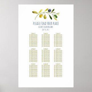 Olive Branch Hochzeitsdinner Poster