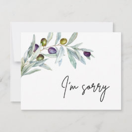 Olive Branch I m Sorry, tippen Sie die Entschuldig Mitteilungskarte