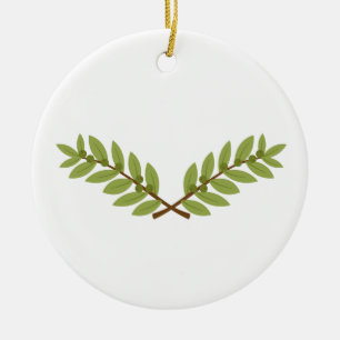 Olive Branch Keramik Ornament