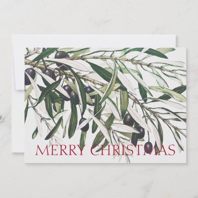 OLIVE BRANCH MERRY CHRISTMAS GREETCARD KARTE (Vorderseite)