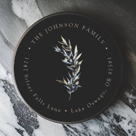 Olive Branch Rücksendeadresse Runder Aufkleber