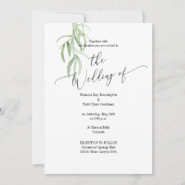 Ölive Branch Sage Green Wedding Einladung