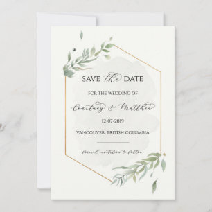 Olive Branch Save the Date Card