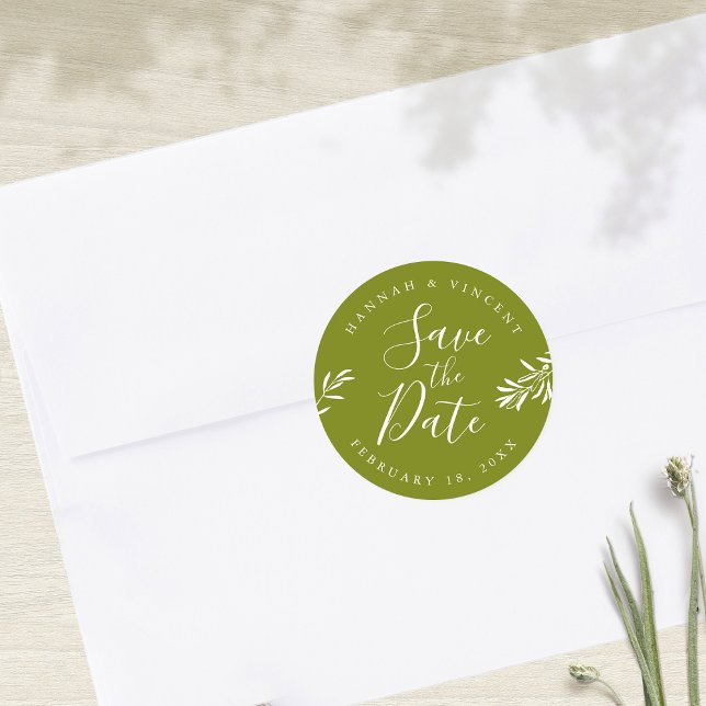Olive Branch Save the Date Sticker (Von Creator hochgeladen)
