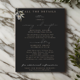 Olive Branch Wedding Details Karten