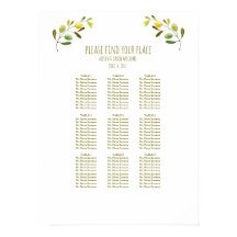 Olive branch wedding dinner seating chart