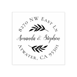 Olive Branch Wedding Rücksendeadresse Briefmarke Gummistempel