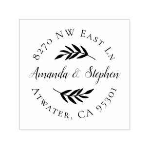 Olive Branch Wedding Rücksendeadresse Briefmarke Permastempel