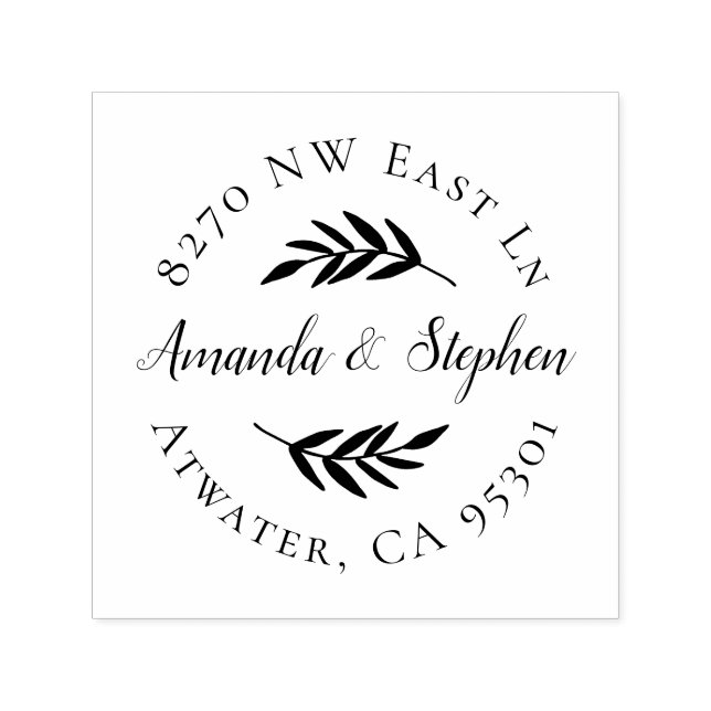 Olive Branch Wedding Rücksendeadresse Briefmarke Permastempel (Design)