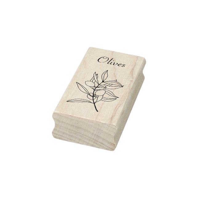 Olive Branch Wood Art Briefmarke Gummistempel (Stempel)