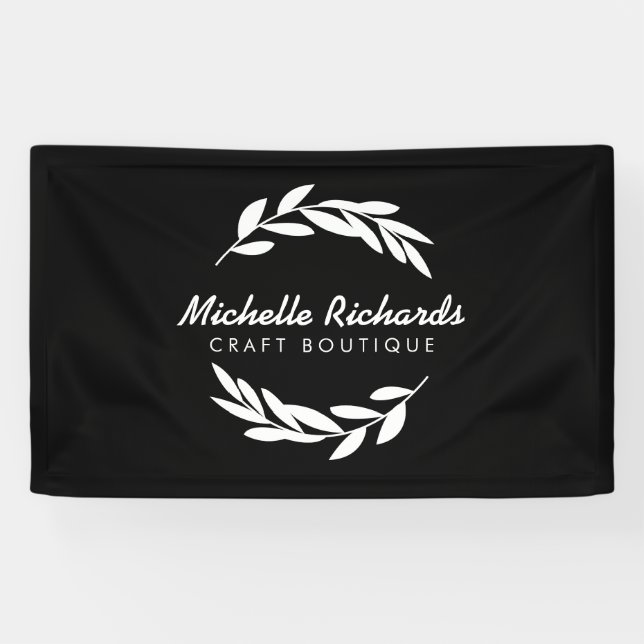 Olive Branch Wreath Logo Banner (Horizontal)