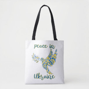 Olive Brande Taube Frieden Ukrainische Fahnen Farb Tasche
