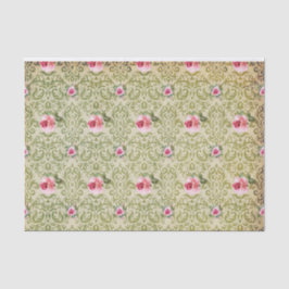 Olive Damask & Rose Tissue Paper Seidenpapier