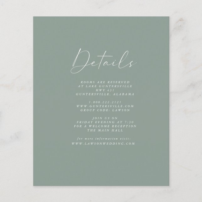 Olive Details Card | Haushalt Flyer (Vorne)