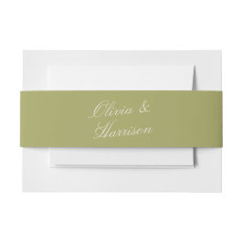Olive Estate Calligraphy Wedding Einladungsbanderole