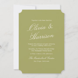Olive Estate Calligraphy Wedding Invitation Einladung