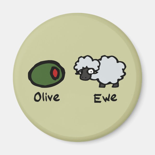 Olive Ewe Magnet (Vorne)