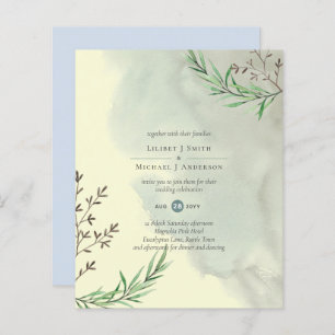 Olive Feuille Mariage Dusty Blue Lemon