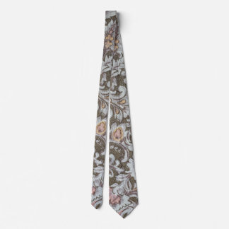 Olive floral Design in Pastellrosa und Gelb Krawatte