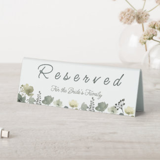 Olive Floral Wedding Tischaufsteller