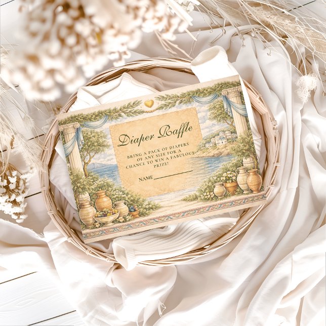 Olive Garden Greek Baby Shower Diapper Raffle Begleitkarte (Von Creator hochgeladen)