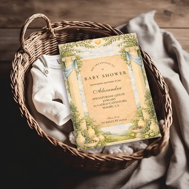 Olive Garden Greek Baby Shower Einladung (Von Creator hochgeladen)