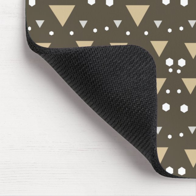 Olive Geometry Luxe Mousepad (Ecke)