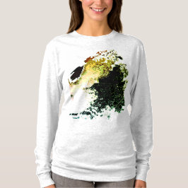 Olive Gold Tan Airbrush Paint Splash MCM Look T-Shirt