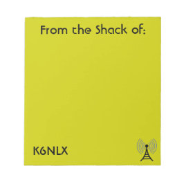 Olive Green Amateur Radio Call Signature Notepad Notizblock