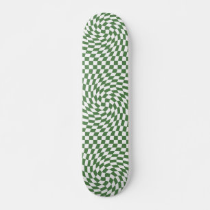 Olive Green and White Skateboard