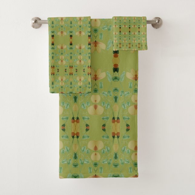 Olive Green Badhandtuch Set (Insitu)