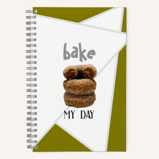 Olive Green Bake My Day Spiral Carnet