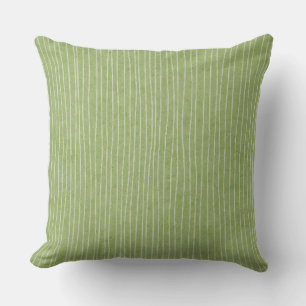 Olive Green Bale Stripes Theme Kissen