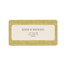 Olive Green Boho  Adressaufkleber