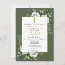 Olive Green Boho Floral First Heilige Kommune
