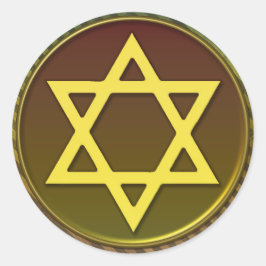 Olive Green, Brown Stripe Bar Mitzvah Sticker