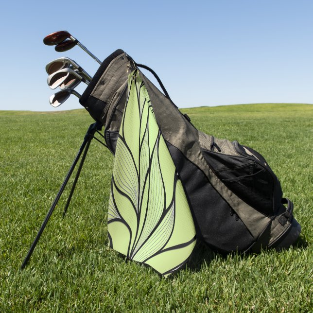 Olive Green Creative Verlass Pattern Golfhandtuch (Gras)