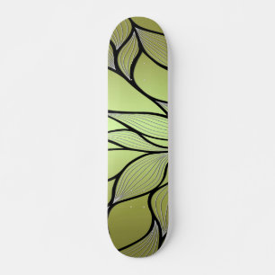 Olive Green Creative Verlass Pattern Skateboard