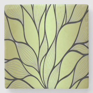 Olive Green Creative Verlass Pattern Steinuntersetzer