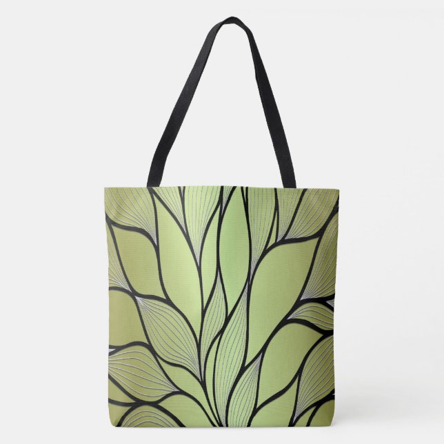 Olive Green Creative Verlass Pattern Tasche (Vorderseite)