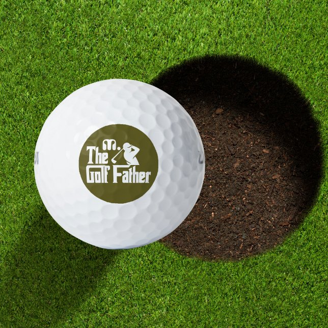 Olive Green Custom Monogram The Golf Vater Golfball (Von Creator hochgeladen)