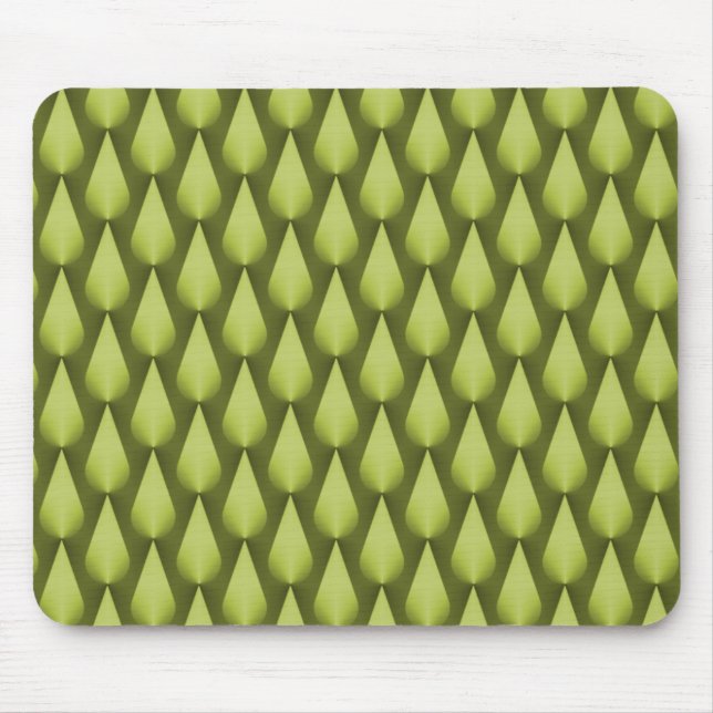 Olive Green Dazzling Raindrops Mousepad (Vorne)