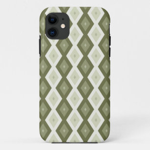 Olive Green Diamant Muster Case-Mate iPhone Hülle