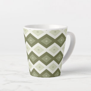 Olive Green Diamant Muster Milchtasse