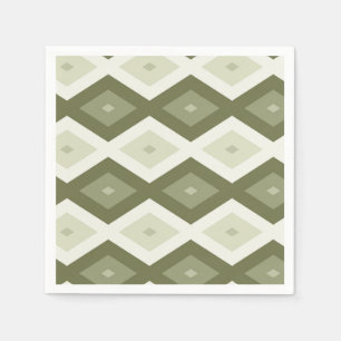 Olive Green Diamant Muster Serviette